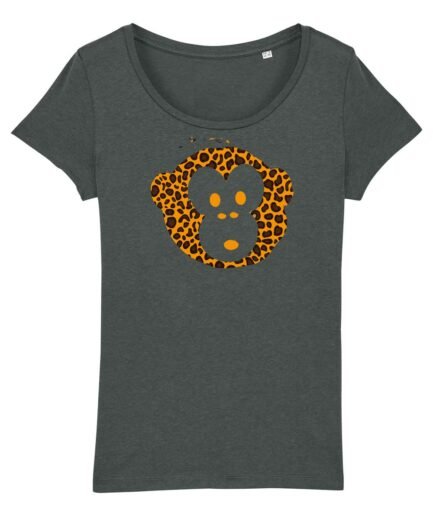 T-shirt Monkey Glows Grey