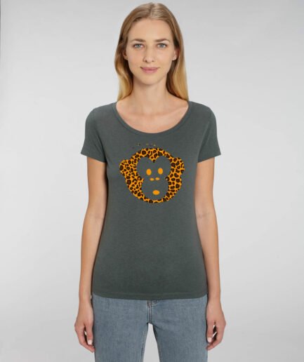 T-shirt Monkey Glows Grey