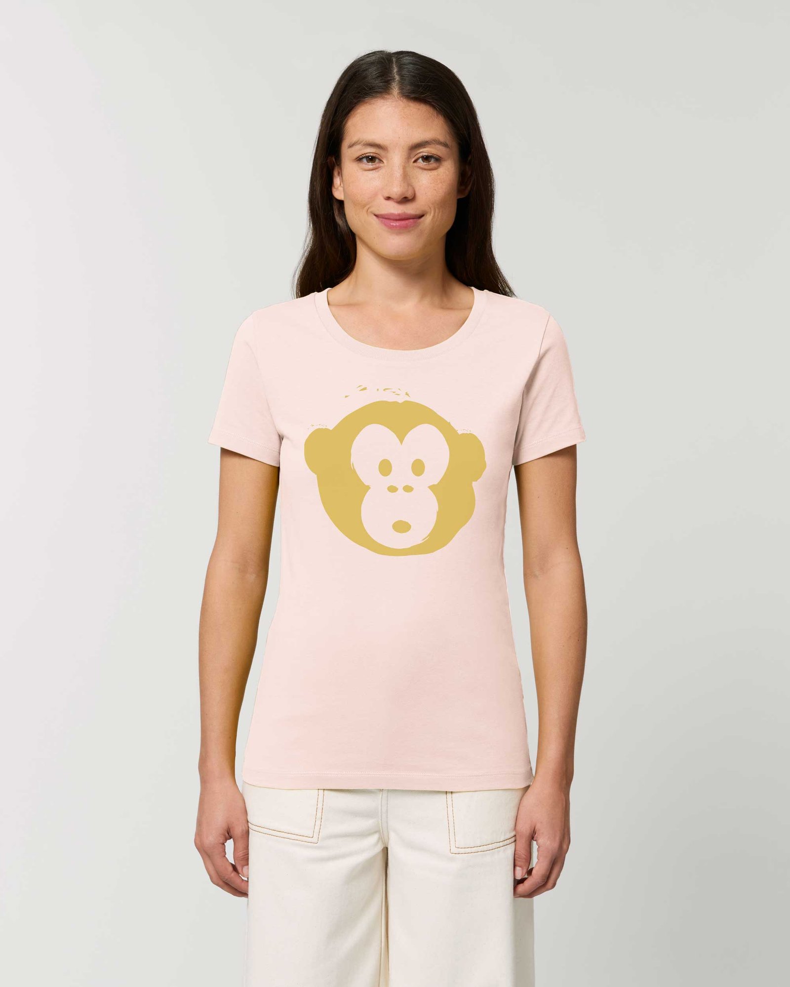 Damen T-shirt Gold Monkey Candy Pink Damen T-shirt Gold Monkey Candy Pink