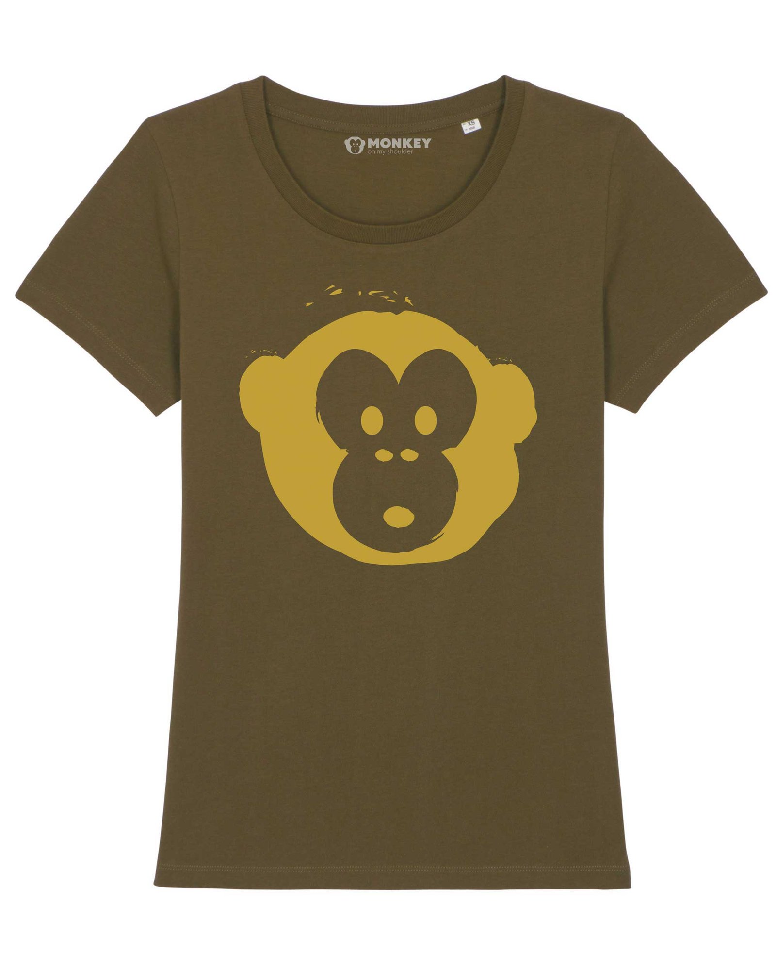 Damen T-shirt Gold Monkey Khaki Damen T-shirt Gold Monkey Khaki