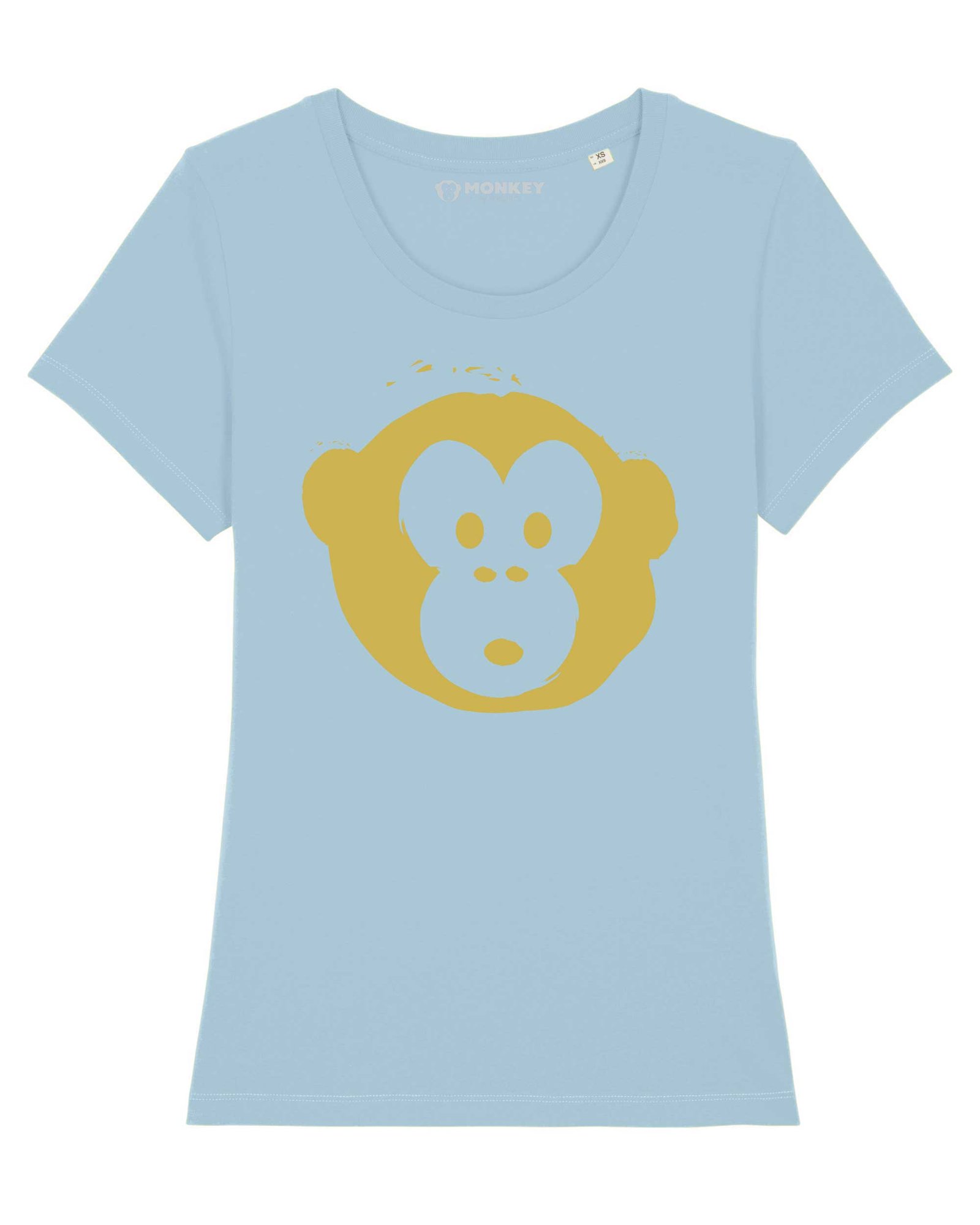 Damen T-shirt Gold Monkey Sky Blue Damen T-shirt Gold Monkey Sky Blue