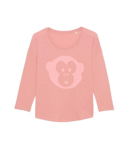 Damen Longsleeve Pink Monkey